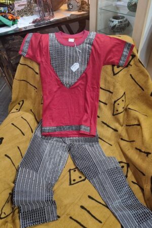 Conjunto infantil pantalón wax y camiseta con moti