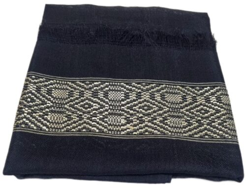 Pañuelo tradicional etíope negro 150 X 50 cm